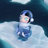 POPMART MEGA SPACE MOLLY 400% Glacier PVC, масштаб 1/12, аутентичная аниме-фигурка, кукла, декор для дома, коллекционный товар по мотивам комиксов, унисекс