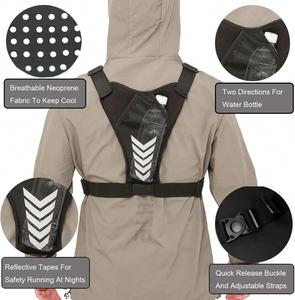 Sac de poitrine tactique unisexe léger pour activités de plein air, gilet de course avec poche pour bouteille d'eau, fermeture éclair, polyester imperméable, EDC - Product Image 5