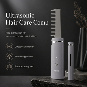 K-SKIN Ultrasonic <b>Scalp</b> Massage <b>Brush</b> Atomizing Hair Care Comb Stainless Steel Applicator OEM ODM for Home Salon Use - Product Image 2