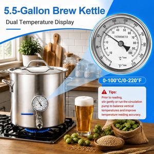 Bollitore <span class=keywords><strong>in</strong></span> Acciaio Inox 20L/40L per Birra e Vino con Vassoio Filtrante, Kit per Produzione Casalinga di Birra e Vino - Product Image 1