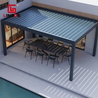 Pergola Moderne Autoportante en Alliage d'Aluminium Antirouille et Écologique pour Cour, Balcon et Restaurant – Tailles 3x3, 3x4, 4x4 Personnalisables