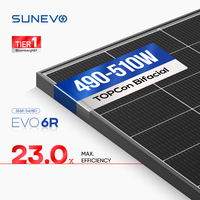 Sunevo perumahan N jenis Panel surya Wajah dua 490watt 500watt 510watt Cina Topcon bingkai hitam Panel Harga surya