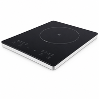 Cuisinière à induction portable multifonction intelligente haute puissance 2000W, 9 modes de cuisson, panneau en verre noir poli, cuisinière électrique pour la maison