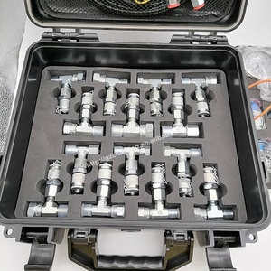 ชุดทดสอบเกจวัดแรงดันไฮดรอลิก 5 ตัว สำหรับรถขุด พร้อมข้อต่อแบบที - Product Image 3