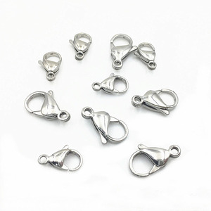 Fermoirs à homard en acier inoxydable de différentes tailles pour la fabrication de bijoux, bricolage fait à la main, <span class=keywords><strong>porte</strong></span>-clés, colliers, accessoires - Product Image 1