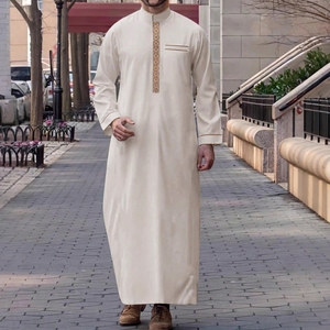 <span class=keywords><strong>Djellaba</strong></span> marocaine de luxe pour homme, robe arabe élégante à manches longues, Qamis, vêtement islamique de prestige, Kaftan - Product Image 3