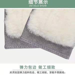 Genouillères d'hiver en laine épaisse doublée, chauffe-jambes tricotés chauds pour femmes, gris et bleu - Product Image 4