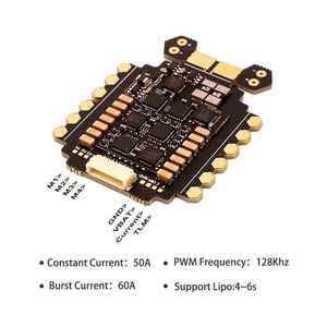 Axisflying - Controlador de Velocidad Electrónico (ESC) <span class=keywords><strong>F7</strong></span> de Función Completa, 128KHZ, 50A, MCU STM32F722, Entrada 2~6S, Caja de Aluminio de 40g, para Flying Tower Istack - Product Image 5