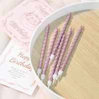 Bougies d'anniversaire écologiques, non toxiques, faites à la main, sans parfum, à longue tige de 13 cm, pour mariages, fêtes, festivals, famille