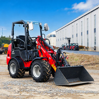 Chargeuse compacte articulée Landward 2570 kg avec moteur Kubota, multi-attaches, 4x4, petite chargeuse, vente chaude en Europe