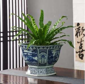 Décoration <span class=keywords><strong>de</strong></span> la maison chinoise <span class=keywords><strong>poterie</strong></span> en porcelaine bleue et blanche grands pots <span class=keywords><strong>de</strong></span> fleurs en céramique - Product Image 5