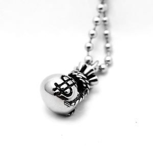 Joyería de Acero de Titanio Fundido a la Moda, Venta al por Mayor, Colgante Simple y Lindo con Forma de Bolsa de la Suerte/Bolsa de Dinero, Joyería para Hombre - Product Image 6