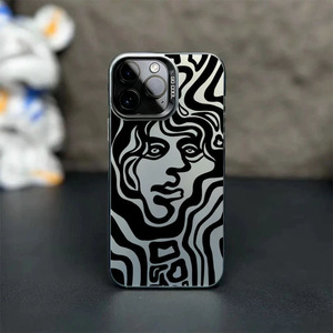 <span class=keywords><strong>Coque</strong></span> de téléphone antichoc Art <span class=keywords><strong>Face</strong></span> Line Cartoon IP16Pro pour <span class=keywords><strong>iPhone</strong></span> 15/14/13 Laser <span class=keywords><strong>12</strong></span>/11XsMax/Plus - Product Image 2