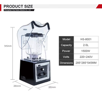 Commercial 304 Lames En Acier Inoxydable Mousseur À Lait Électrique Smoothie Blender Écrasement Automatique Programmable 4 Lames Sans BPA