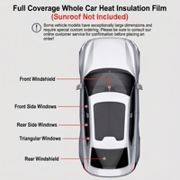 Película Polarizada para Ventanas de Automóviles con Protección UV, 99% Anti-UV, Alto Rechazo de Calor, Color Marrón Oscuro, Nano PET de 2 Mil