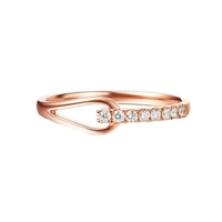 Bague en argent pur S925 simple et polyvalente avec moissanite certifiée GRA D VVS