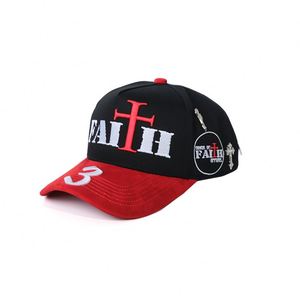 Luxury Designer Jesus Christ Faith Cap Metal Crosses Rhinestone <b>Pins</b> Custom Brim 3D Embroidery Satin Lined Baseball Cap Religion - Product Image 3