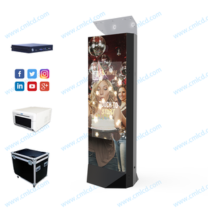 Haute résolution <span class=keywords><strong>72</strong></span> pouces miroir magique 4K 43 pouces écran tactile Photomaton avec roues Portable tour miroir Photo Booth Machine - Product Image 5