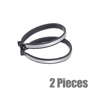 2PCS Bicycle Reflective Trouser <b>Clip</b> Cycling Gear Trouser Carabiner Safe Driving Reflective Warning Sticker Outdoor Seat Belt - Product Image 1