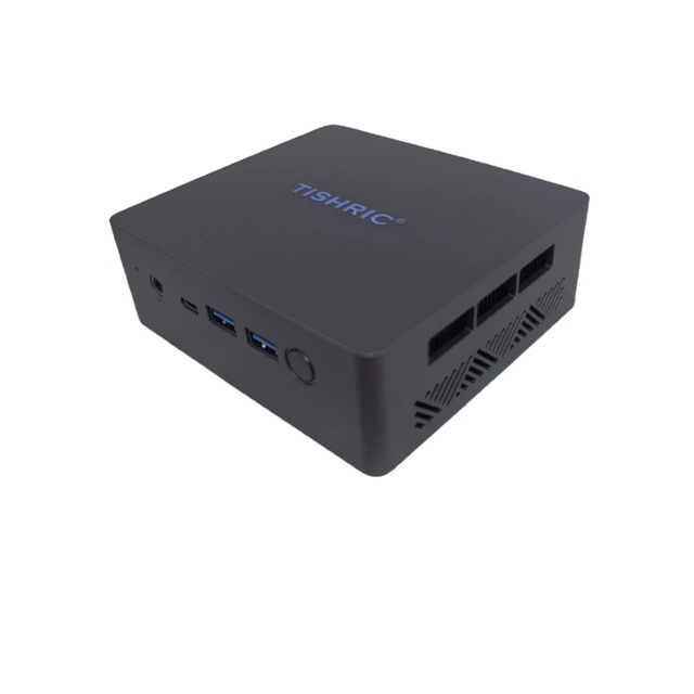 TISHRIC 12th Gen N100 Mini Desktop PC with DDR4 Host for 4K Dual Screen for Industrial Control & Home Office Servers