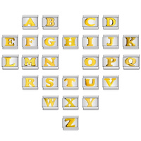 Bracelet élastique à breloques en acier inoxydable plaqué argent 9 mm, style bohème, lettres anglaises dorées, chaîne italienne DIY