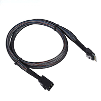 Câble de raccordement pour serveur SFF-8654 4i vers SFF-8643 Mini SAS, assemblage de câbles haute vitesse pour systèmes de stockage et RAID
