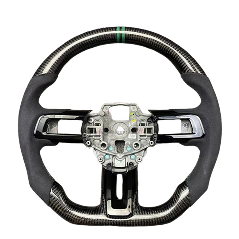 Carbon Alcantara Green stitching Green top stripe