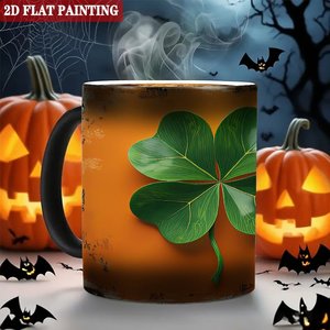Frosted Black <b>Ceramic</b> 11oz Heat Changing Magic Mug With Anti Slip Bottom Stable Design - Product Image 6