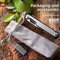 Couteau pliant multifonctionnel de précision 19 en 1 en acier inoxydable, couteau d'urgence portable