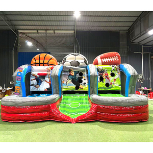 Zona Deportiva 3 en 1, Parque de Aventuras Inflable de PVC, Estación de Juegos Multideportiva, <span class=keywords><strong>Alquiler</strong></span> para Fiestas Infantiles, Eventos Interiores/Exteriores - Product Image 3