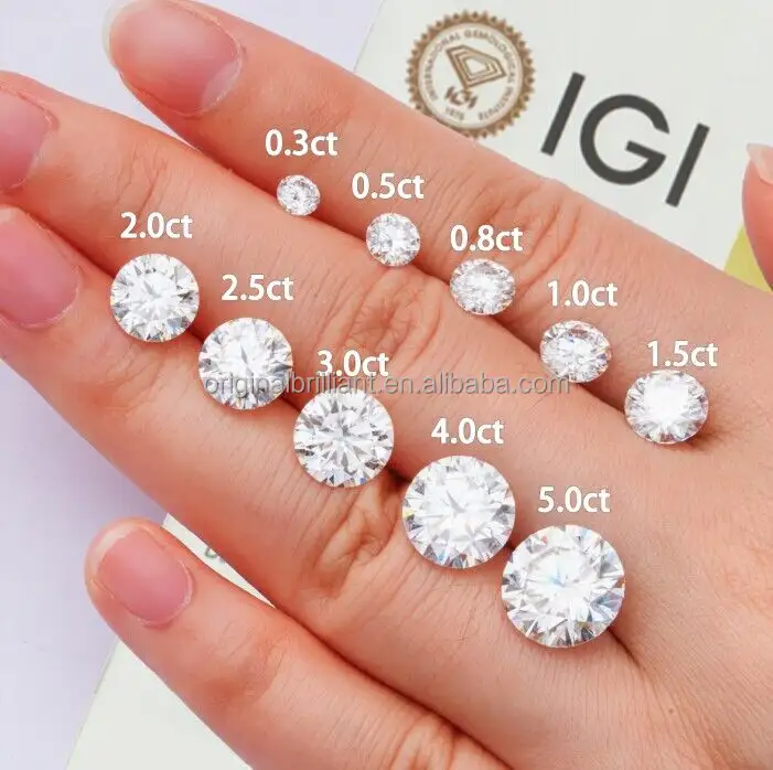 Diamante certificado por IGI, Diamante real creado por el hombre, diamantes cultivados en laboratorio HPHT CVD sueltos de grado VS VVS