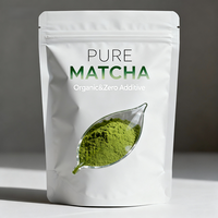 Poudre de Matcha imprimée personnalisée de qualité alimentaire Yinyang Stand up Bag Paquet en plastique étanche à l'humidité 200g 300g