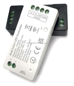 2025, venta al por mayor, controlador de tira de luz RGB/RGBW, pantalla táctil remota de <span class=keywords><strong>4</strong></span> zonas, DC 12V-24V 6A, atenuador <span class=keywords><strong>LED</strong></span> sintonizable RF, salida de <span class=keywords><strong>4</strong></span> canales - Product Image 1