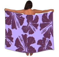 Baju renang bunga Hawai, motif Digital tropis Rayon Hibiscus sarung pantai baju renang Cover-Up Pareo