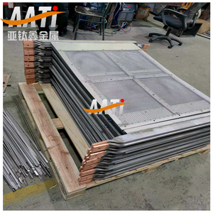 Placa de Cátodo de Titanio Puro Gr2 de la Marca AATi Personalizada, Recubrimiento <span class=keywords><strong>MMO</strong></span>, Electroplateado, Soldadura Compuesta de Cobre, Corte y Doblado - Product Image 5