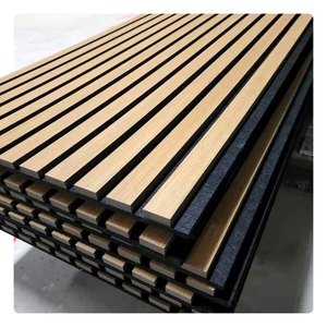 Acoustique Mur Décoratif Latte Bois Placage Panneau Acoustique pour Bureau Hôtel Décoration Murale Akustik Panneau Acupanel - Product Image 1