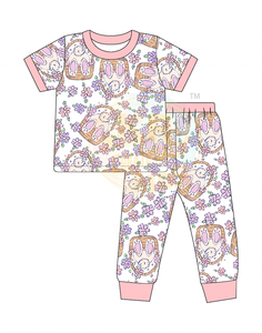 Pijamas de Manga Longa para Crianças com Estampa de Outono, Halloween e Natal, 2 Peças, Algodão e Bambu, Roupas de Dormir para Bebês - Product Image 3