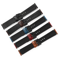 Correa de Muñeca Win-Win de Cuero Genuino Grabado de Alta Calidad de 20 mm con Liberación Rápida, Accesorios para Relojes Mecánicos