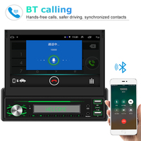 1din Android Autoradio 7 ''Manuel Automatique Télescopique Ecran Tactile Rétractable Autoradio Lecteur Voiture