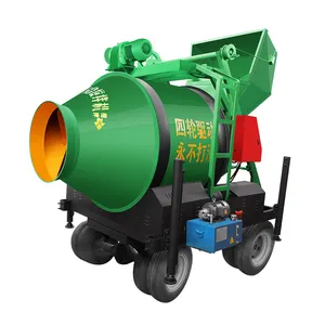 Automatic Self Loading Drum Concrete Cement Mixer With Lift Hopper Diesel Type