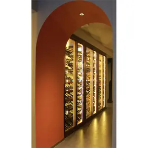 Custom built in wine cellar with quiet operation compressor for family use