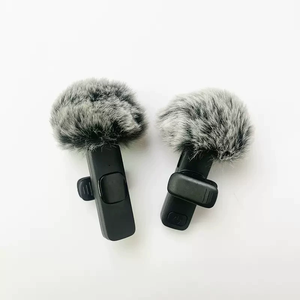 Professionnel Lavalier Microphone Fourrure Pare-Brise Couverture Mousse Coton Coupe-Vent pour Interview En Plein Air Live Streaming Revers Mic - Product Image 3