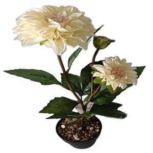 Pot de chrysanthème artificiel en polyester/soie de 39cm pour la fête des mères Pâques Noël Retour à l'école Halloween Nouvel An chinois - Product Image 1
