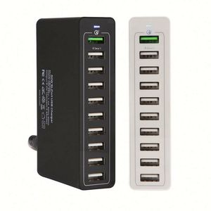 Produits <span class=keywords><strong>les</strong></span> plus vendus <span class=keywords><strong>2021</strong></span> : chargeur rapide pour téléphone portable 60W, chargeur USB portable multi-ports 10 ports, 5V 2.4A max - Product Image 2