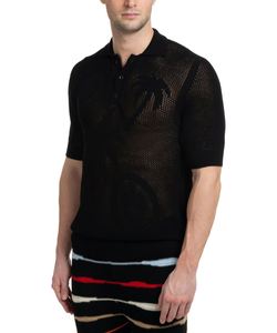 Personalizado de alta calidad de algodón de moda de negocios de punto de manga corta Camiseta Intarsia de punto de manga corta Polo - Product Image 6