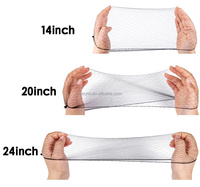 Leeons Filets à cheveux invisibles jetables en nylon, avec bord élastique réglable, pour ballet et danse, design en maille, multicolores, pour perruques et chignons