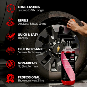 Wholesale 500ml N8 Car Care Product OEM ODM Water-Based Exterior <b>Tyre</b> Polish Car Wheel <b>Dressing</b> Tire Coating Spray - Product Image 6