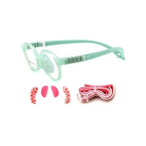 Entrega rápida, montura de gafas ovalada de silicona negra personalizable para niños, gafas deportivas 9027 con <span class=keywords><strong>correa</strong></span> óptica para leer - Product Image 1