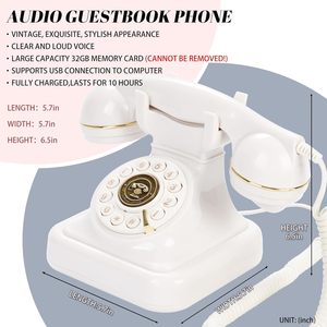 2025 nouveau <span class=keywords><strong>livre</strong></span> d'or de mariage rétro de téléphone filaire antique avec confession de message audio pour <span class=keywords><strong>les</strong></span> mariages et <span class=keywords><strong>les</strong></span> fêtes - Product Image 4