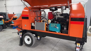 Bomba de Concreto con Motor Diésel <span class=keywords><strong>Tatooine</strong></span> Montada en Remolque, Alto Rendimiento, Motor de Partículas de 30 mm, 22 M/H, Alto Momento de Carga, 45 KW de Potencia - Product Image 3